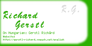 richard gerstl business card